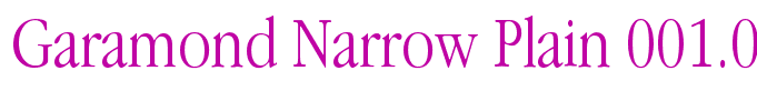 Garamond Narrow Plain 001.022